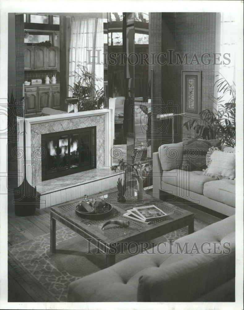 1981 Press Photo Fire Places home Interior Chimney - RRW49607 - Historic Images