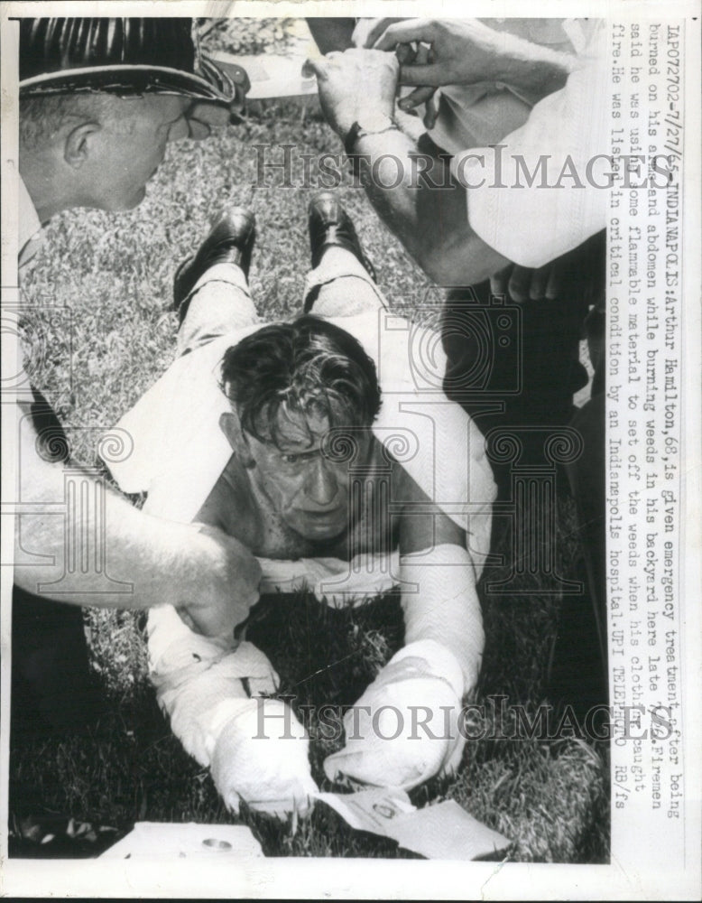 1965 Press Photo Arthur Hamilton Victims Fire Accident - RRW49771 - Historic Images