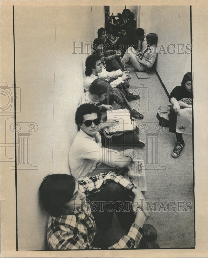 1976 Press Photo Sit-in at Northwestern University - RRW50291 - Historic Images