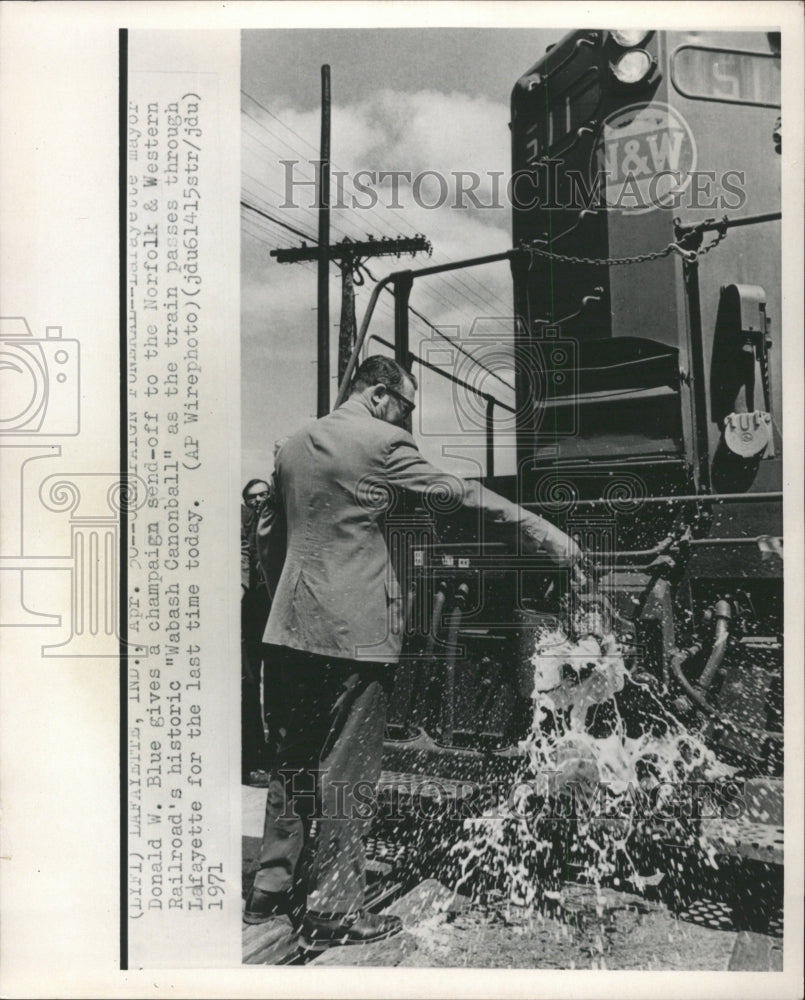 1971 Press Photo Donald Blue Norfolk western railraods - RRW50445 - Historic Images