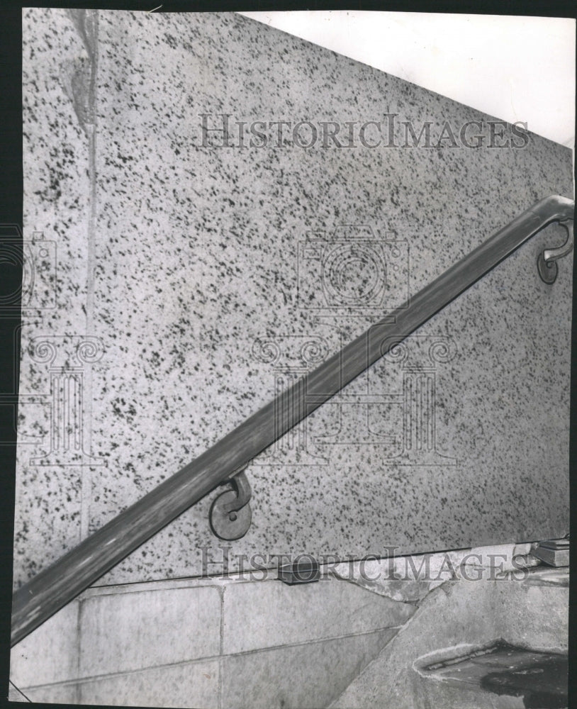 1959 Press Photo Wood block Randolph Michigan granite - RRW50575 - Historic Images