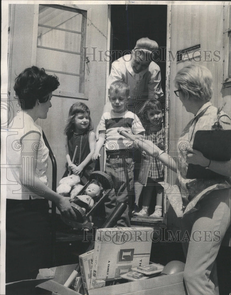 1967 Press Photo Toys For Oak Lawn Tornado Victims - RRW50681 - Historic Images