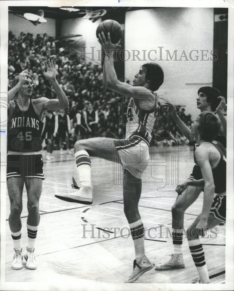 1977 Press Photo Dan Franz New Trier West Basketball - RRW50727 - Historic Images