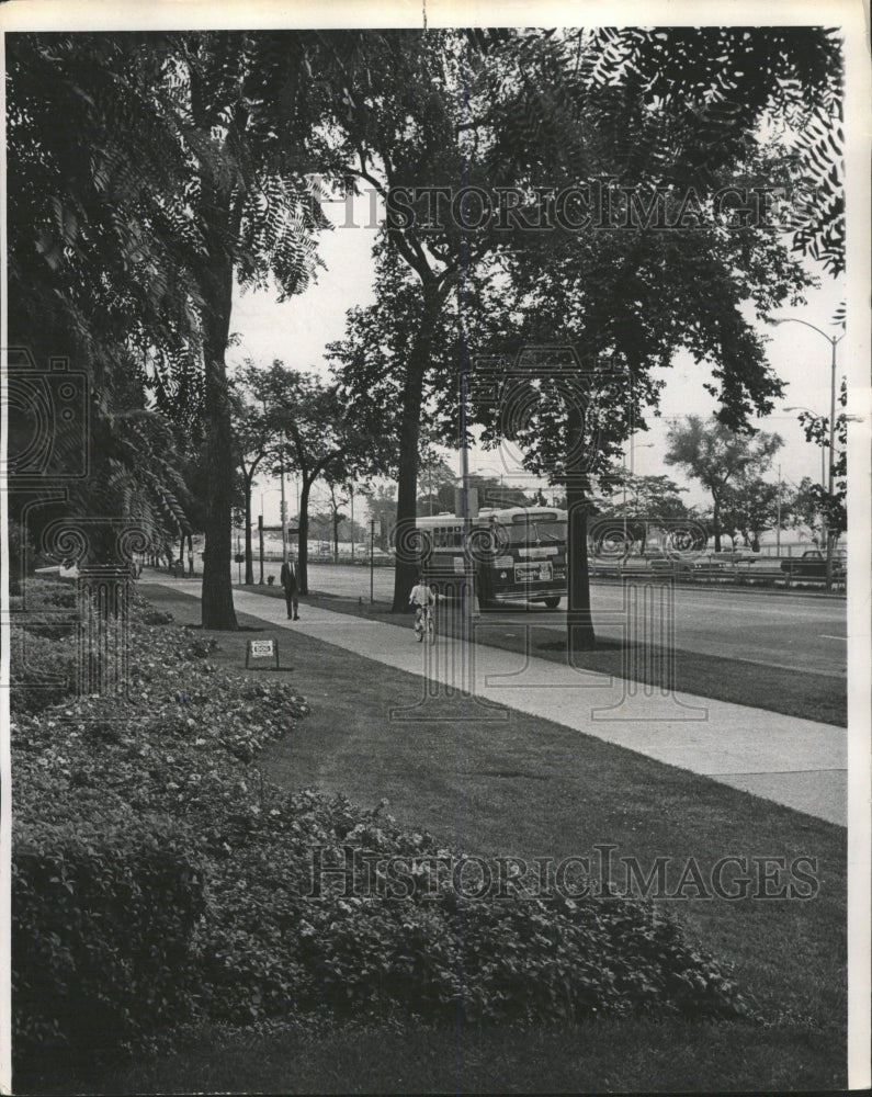 1967 Press Photo Well Lawn Parkway Shore North Lake - RRW50917 - Historic Images