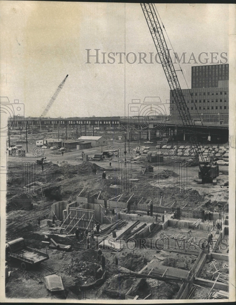 1971 Press Photo Construction Michigan Ave Buildings - RRW51037 - Historic Images