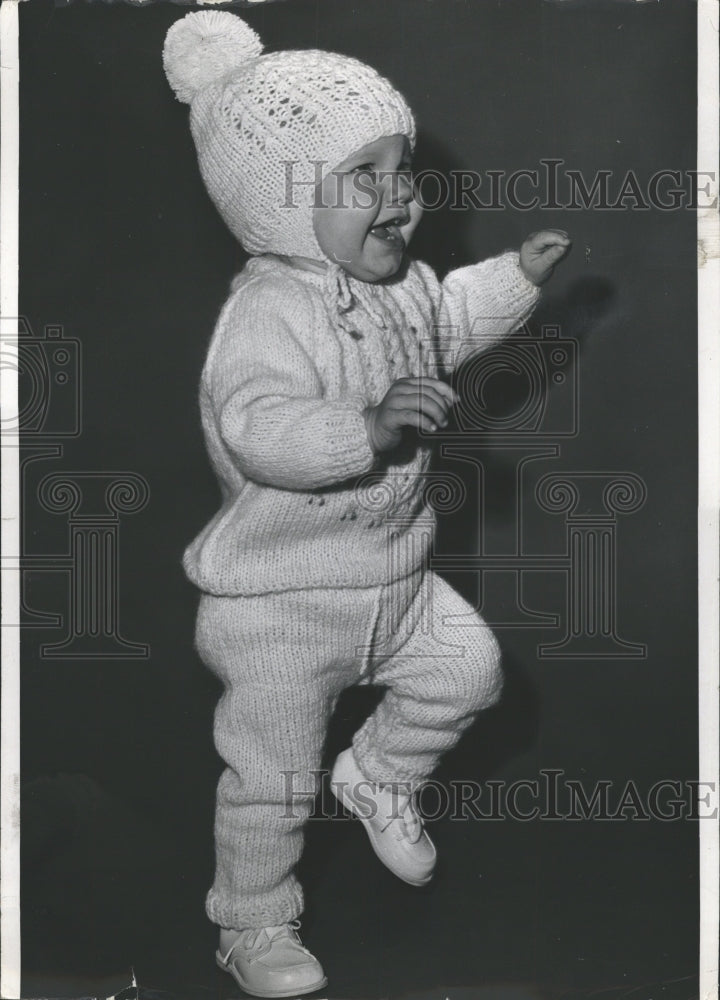 1970 Press Photo Babies Pink Knit Pampan Cap - RRW51347 - Historic Images