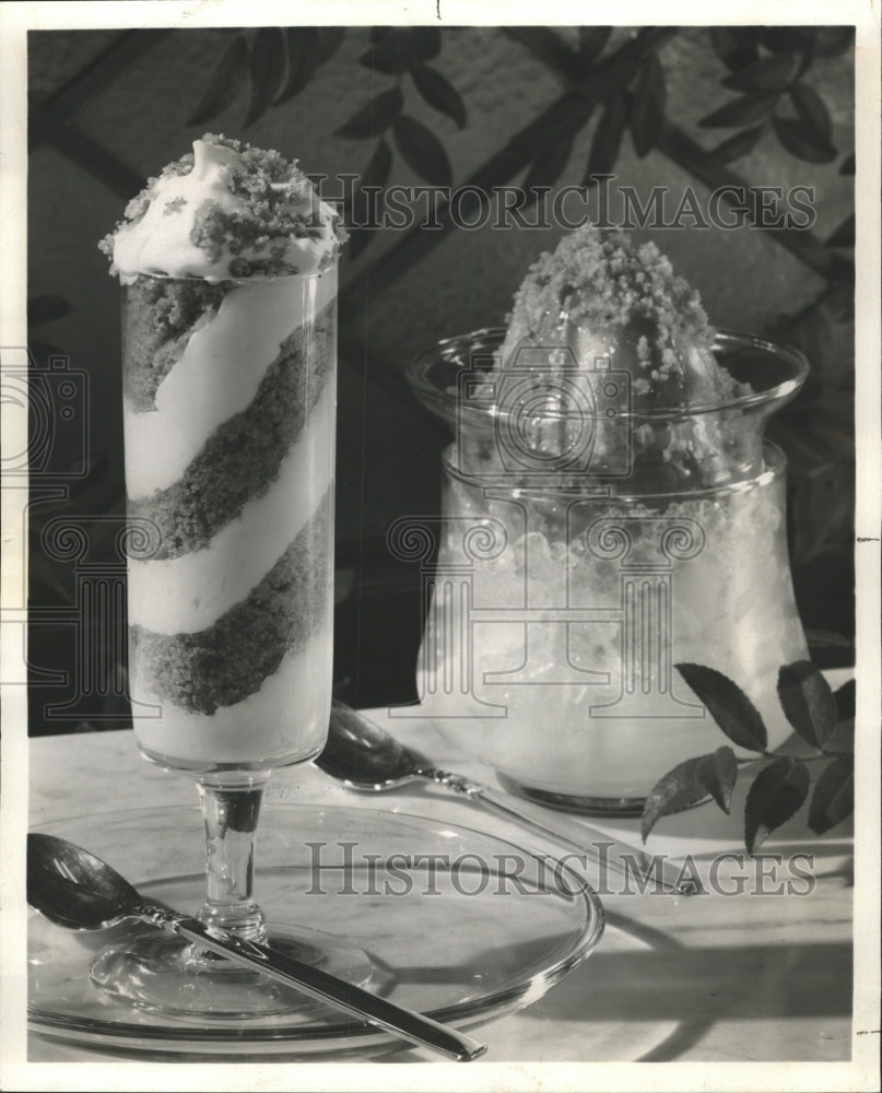 1968 Press Photo Butter crunch parfait dessert - RRW51371 - Historic Images