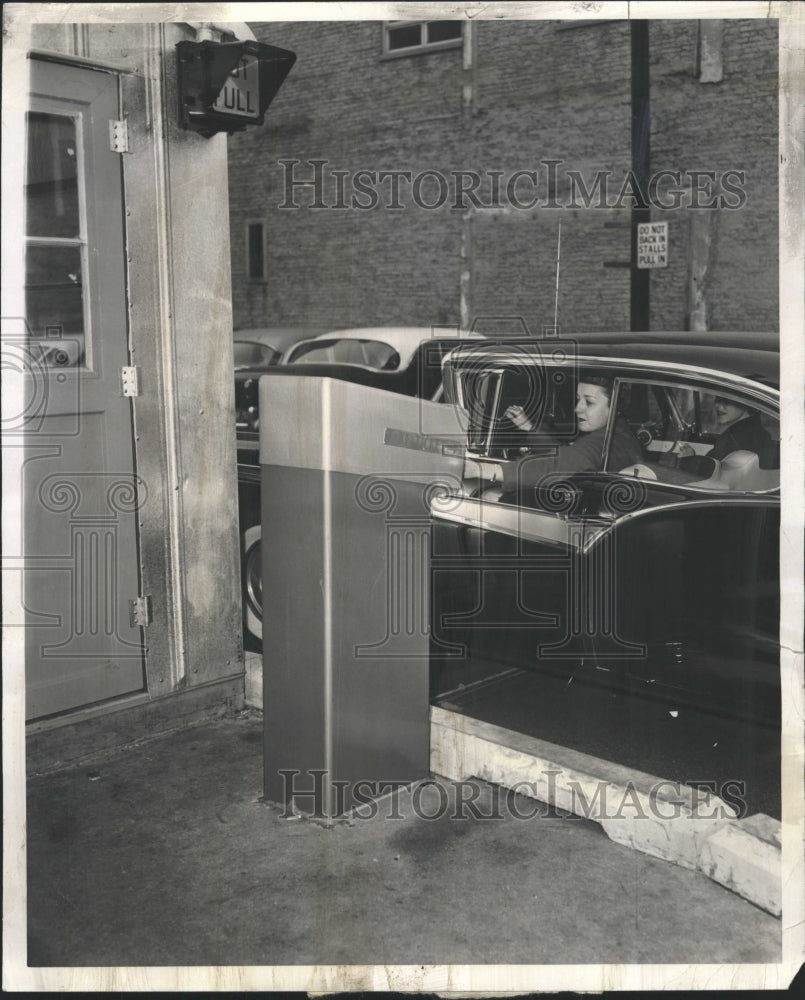 1957 Press Photo Mrs. Stedman Willard Parking Ticket - RRW51467 - Historic Images