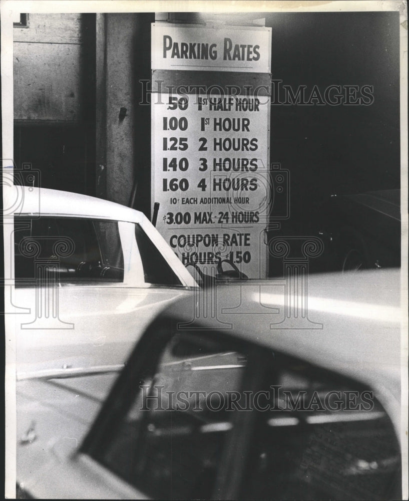 1966 Press Photo Parking Lot Fees Confusing Motorists - RRW51473 - Historic Images