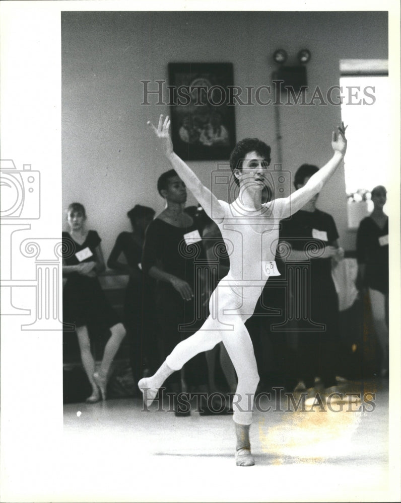 1988 Press Photo Man Leaps Through Nutcracker Audition - RRW51599 - Historic Images