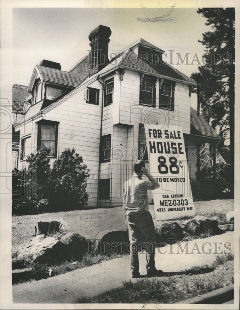 1961 Press Photo House Moving Seattle - RRW51609 - Historic Images