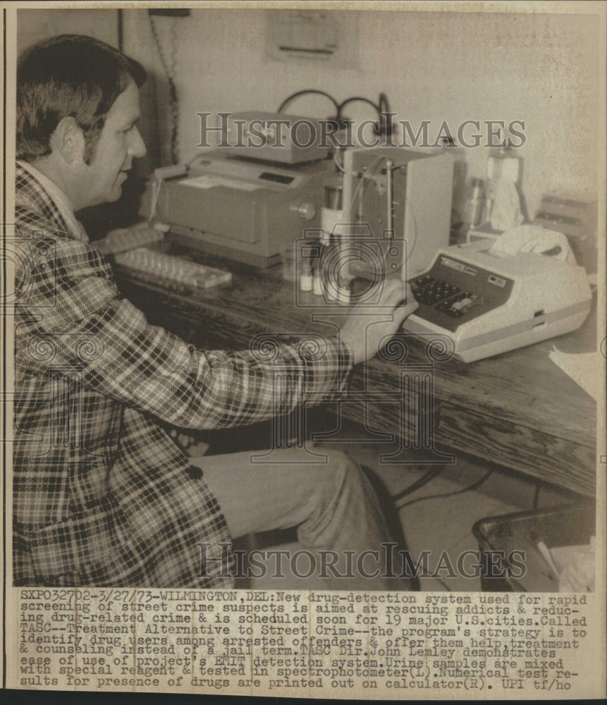 1973 Press Photo Drug Detection System - RRW51821 - Historic Images