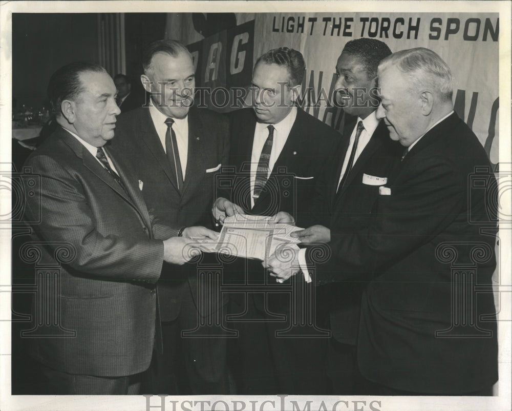 1959 Press Photo Mayor Daley Carl Stockholm James Worth - RRW51919 - Historic Images