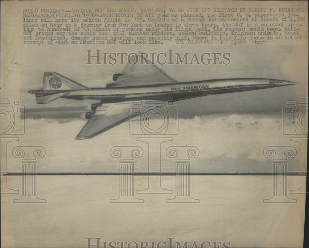 1969 Press Photo SST First US Supersonic Jetliner - RRW51967 - Historic Images