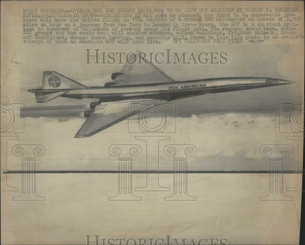 1969 Press Photo SST First US Supersonic Jetliner - RRW51967 - Historic ...