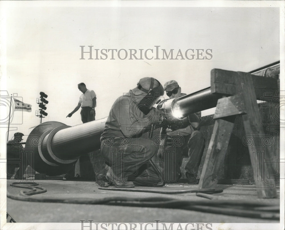 1959 Press Photo Pan Am Games Torch Soldier Field Chica - RRW52071 - Historic Images