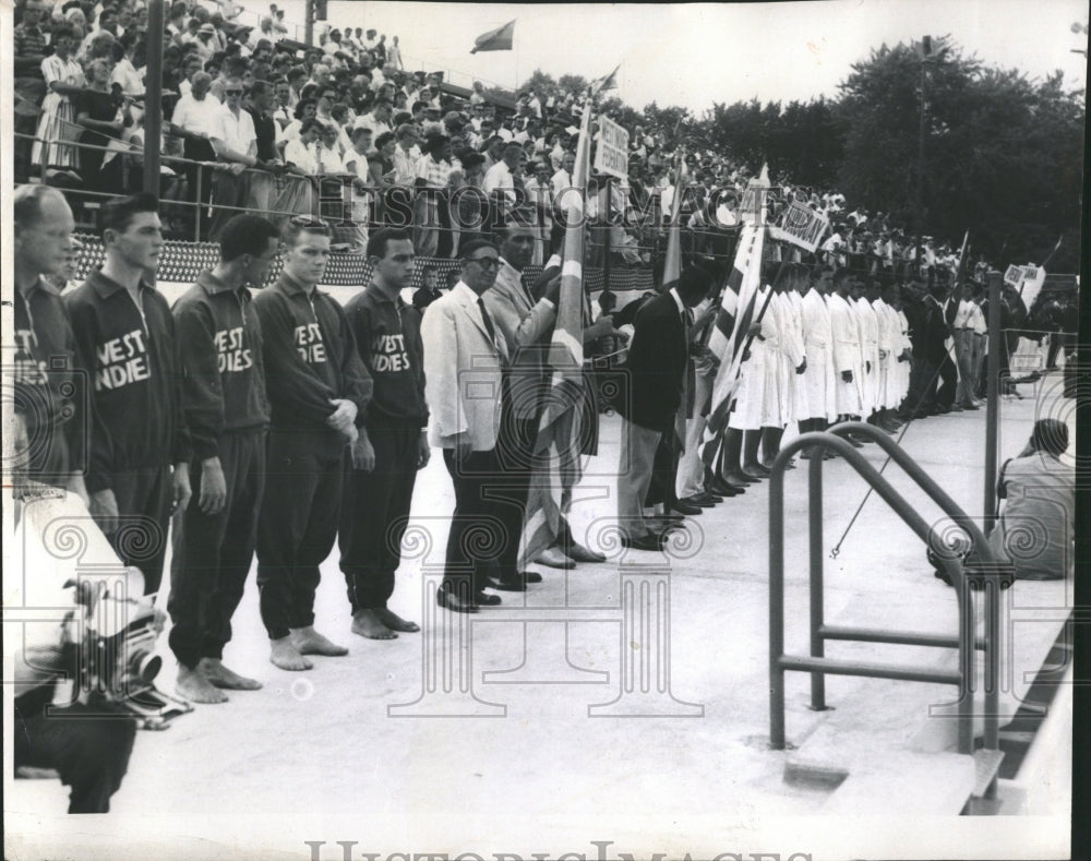 1958 Press Photo Pan American Games Swimming - RRW52173 - Historic Images