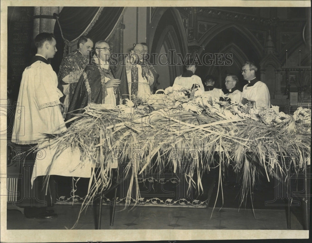 1957 Press Photo Samuel Cardinal Stritch Holy Name - RRW52577 - Historic Images