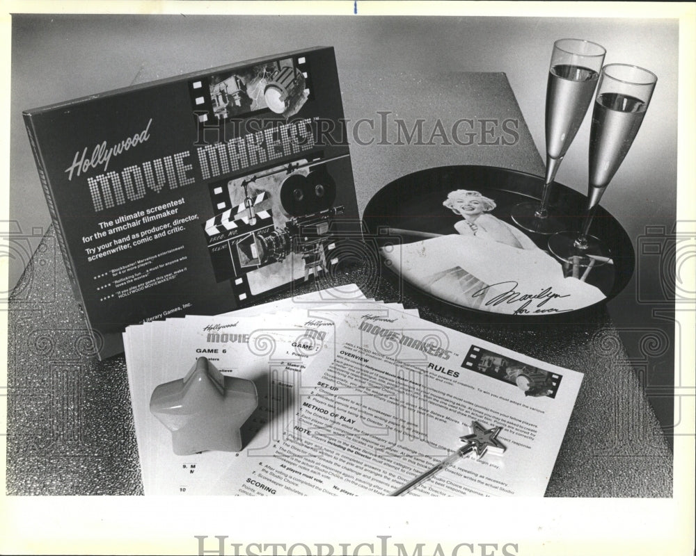 1986 Press Photo Hollywood Movie Makers Literary Games - RRW52839 - Historic Images