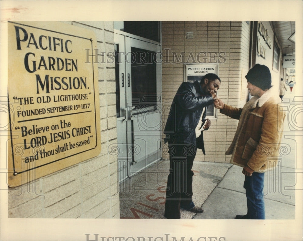 1990 Press Photo Pacific Garden Mission Poverty - RRW53001 - Historic Images