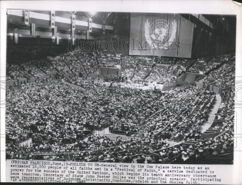 1955 Press Photo Festival Faith United Nations Dulles - RRW53233 - Historic Images