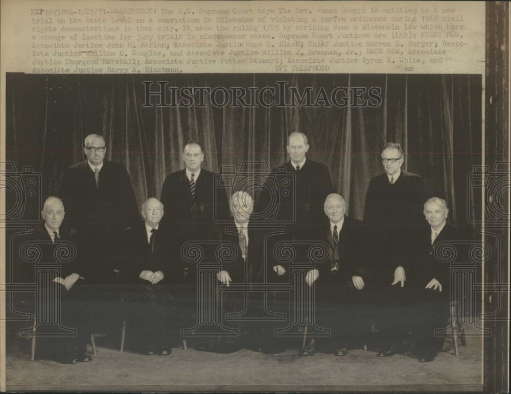 1971 Press Photo U.S. Supreme Court Justice - RRW53275 - Historic Images