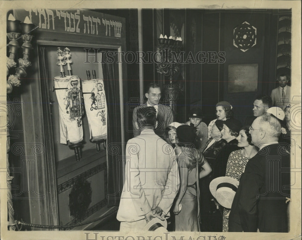 1933 Press Photo Hall Of Science Jewish Exhibit - RRW53477 - Historic Images