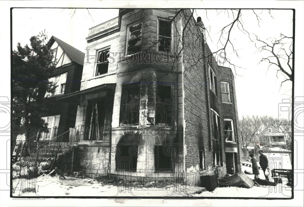 1980 Press Photo Four Children Death Fire Basement - RRW53577 - Historic Images