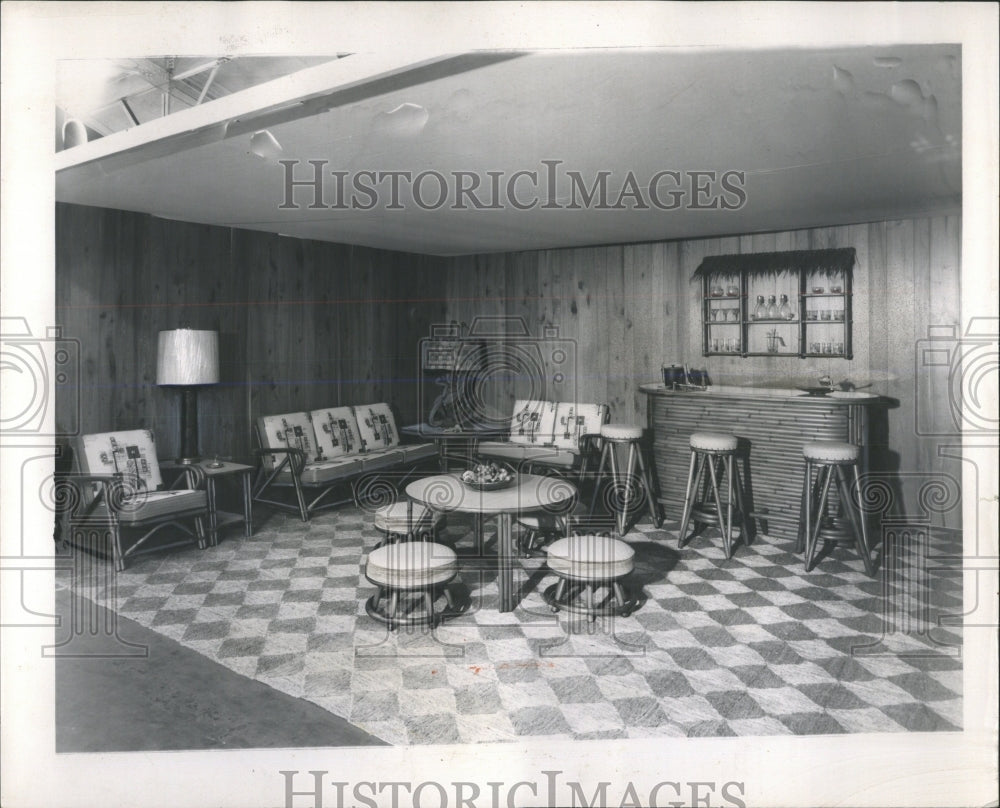 1958 Press Photo Family Room Modern Living Exposition - RRW53635 - Historic Images