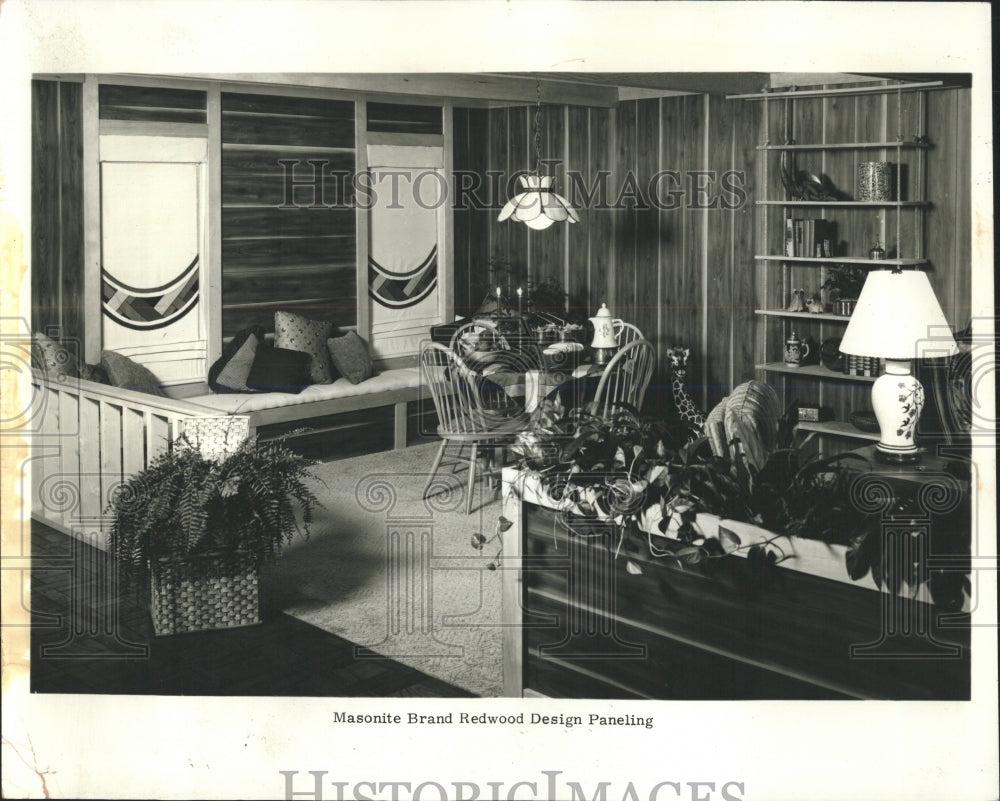 1982 Press Photo Wood Paneling Interior Decorating - RRW53695 - Historic Images
