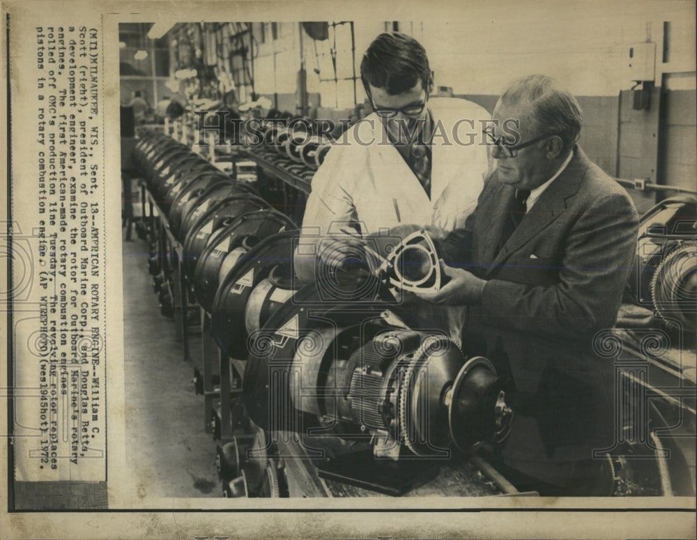 1972 Press Photo Rotay Engines Outboard Marine - RRW53789 - Historic Images