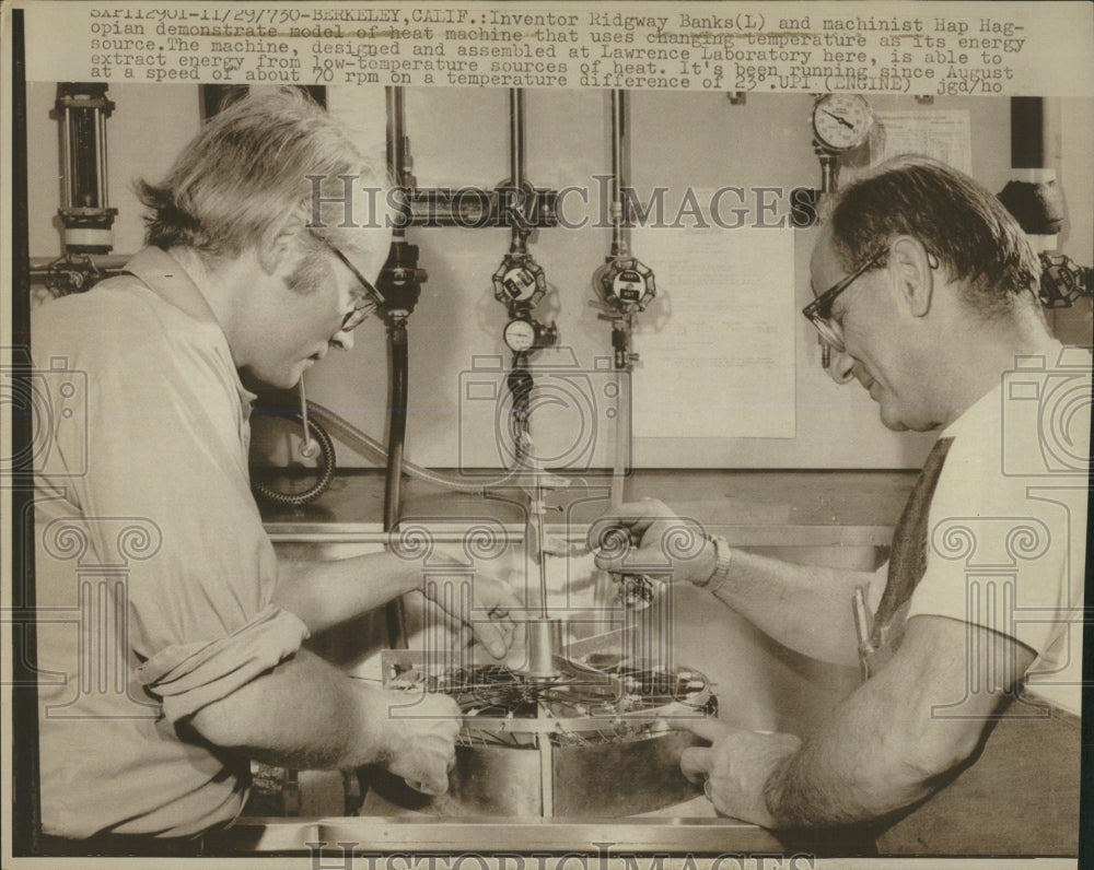 1930 Press Photo Heat Machine Testing Inventor Machine - RRW53927 - Historic Images