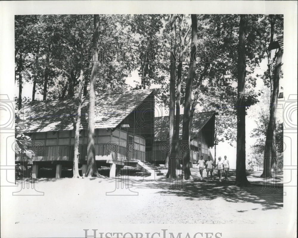 1963 Press Photo Woodcraft Camp Cabins Culver Mil Acad - RRW54219 - Historic Images