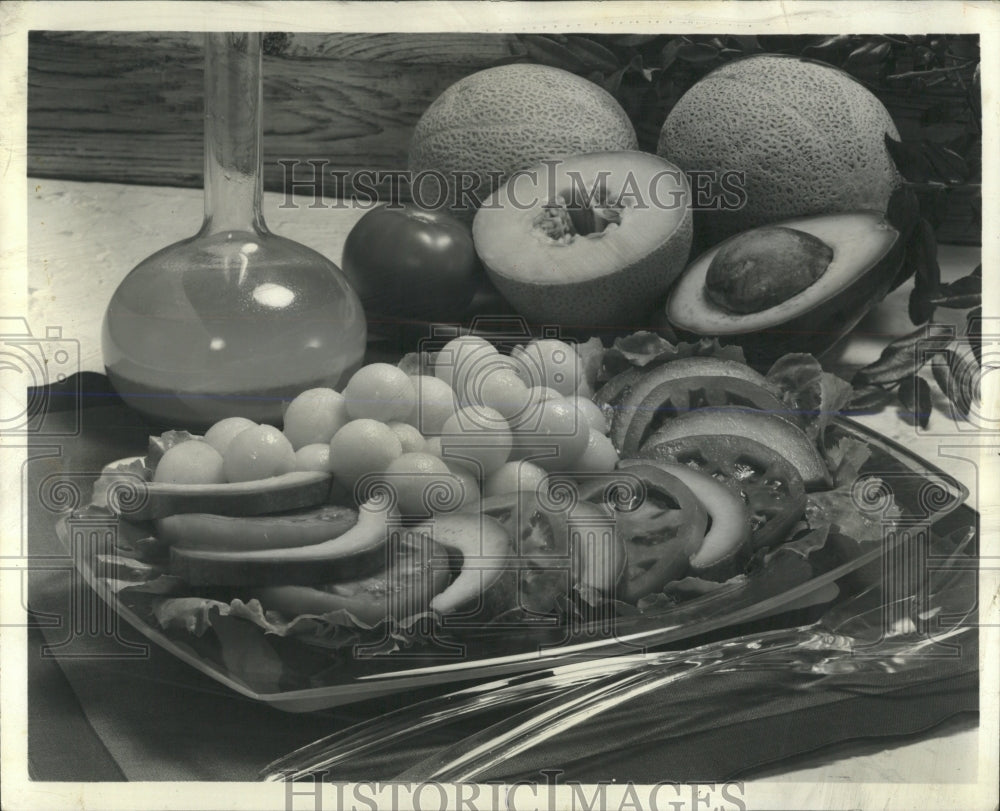 1978 Press Photo Cantaloupes Avocados Tomatoes - RRW54347 - Historic Images