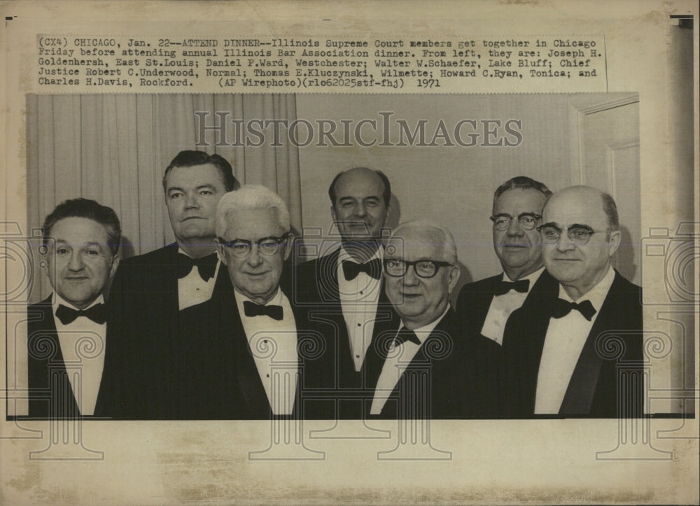 1971 Press Photo Annual Illinois Bar Association Dinner - RRW54357 - Historic Images