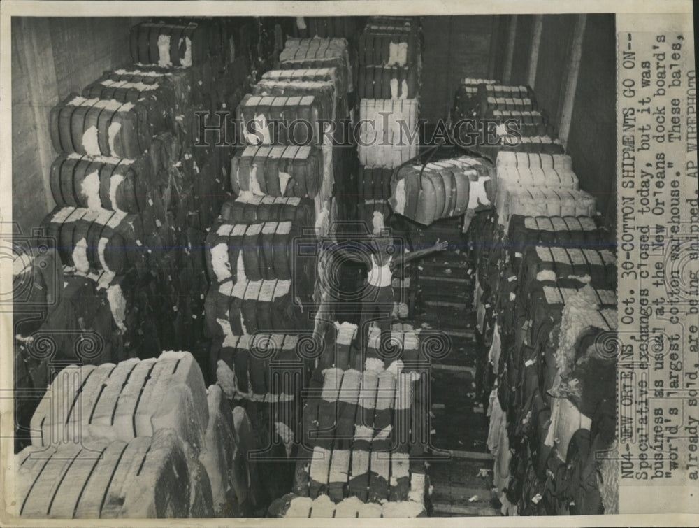 1946 Press Photo world&#39;s largest cotton warehouse - RRW54427 - Historic Images