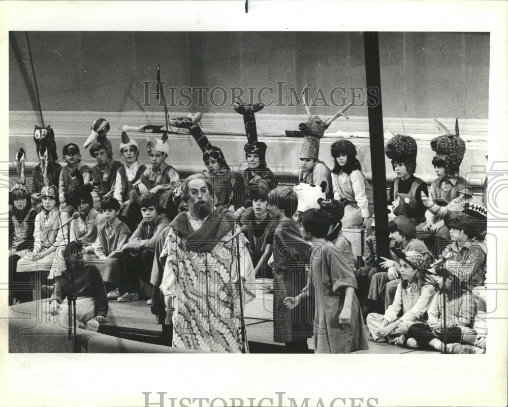 1983 Press Photo Children Francis Parker Noah&#39;s ark - RRW54967 - Historic Images