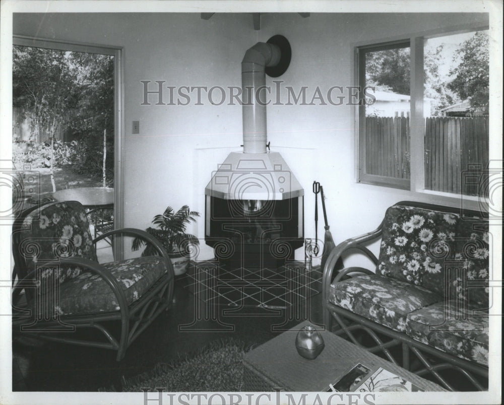 1969 Press Photo Fire Jester fireplace - RRW55209 - Historic Images