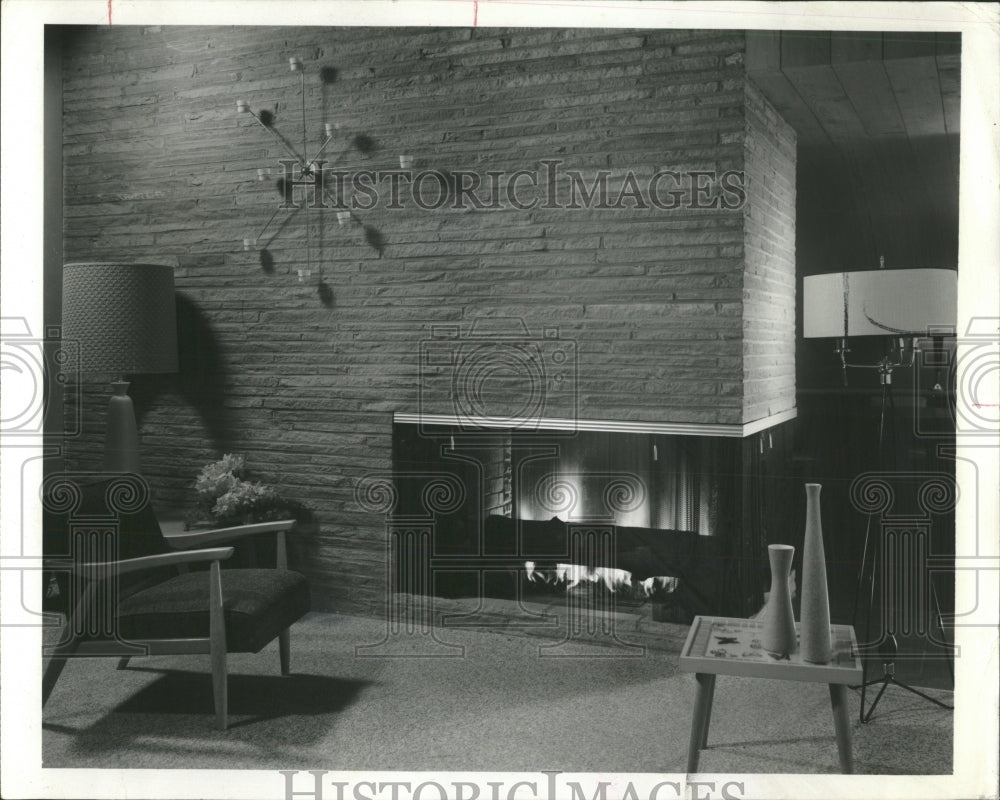 1969 Press Photo FIREPLACE FIRE HEATING STRUCTURE - RRW55239 - Historic Images