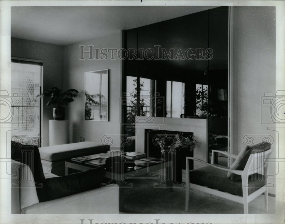 1987 Press Photo FIREPLACE ARCHITECTURAL STRUCTURE - RRW55283 - Historic Images