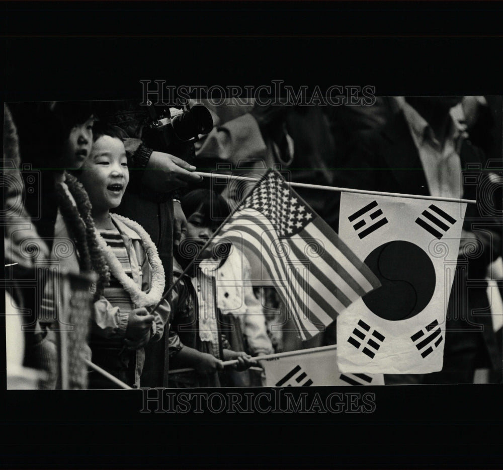 1982 Press Photo Korean Parade American Dearborn Dotted - RRW55533 - Historic Images