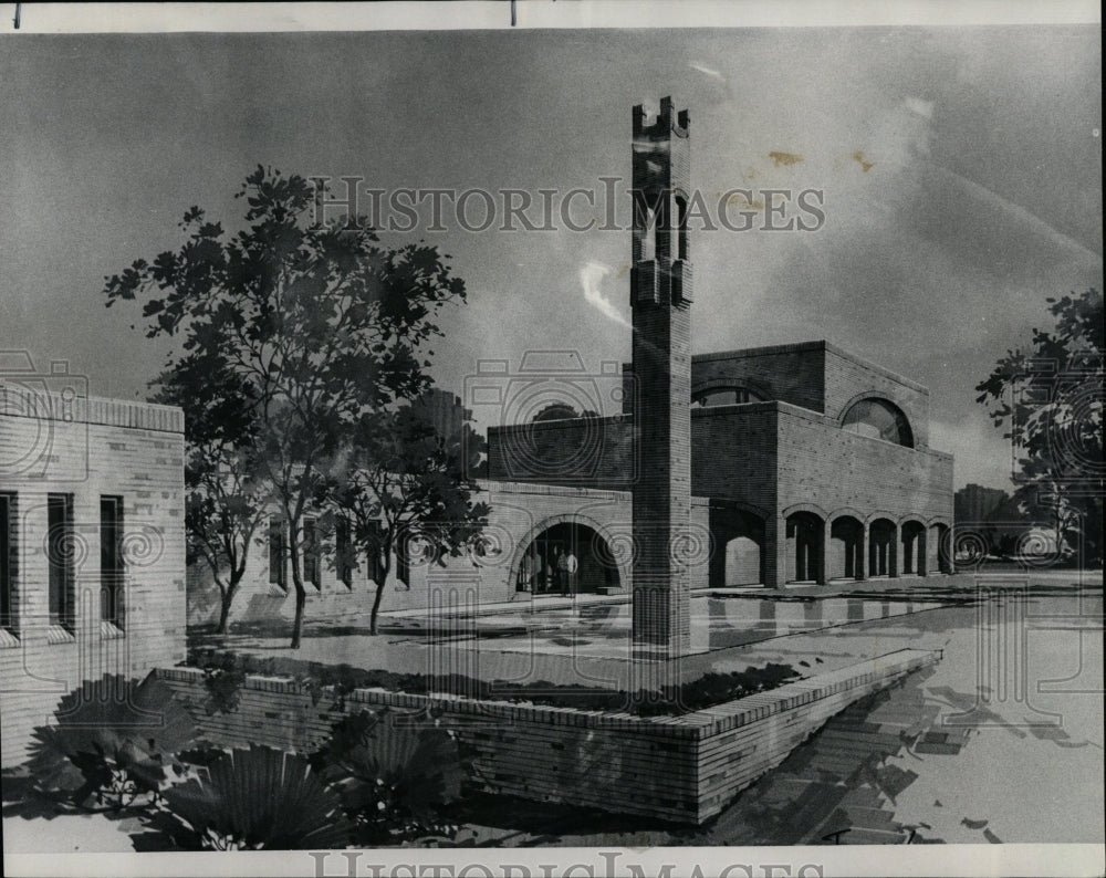 1974 Press Photo Northbrook Islamic Cultural Center - RRW56587 - Historic Images