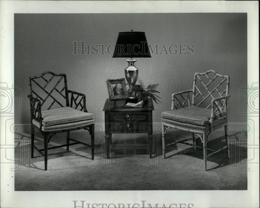 1969 Press Photo Oriental Imported Chairs Bamboo - RRW56595 - Historic Images