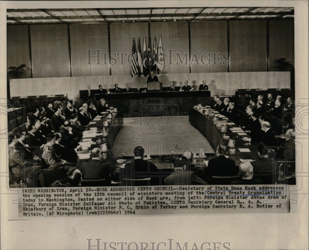 1964 Press Photo Secretary of State Dean Rusk - RRW56615 - Historic Images