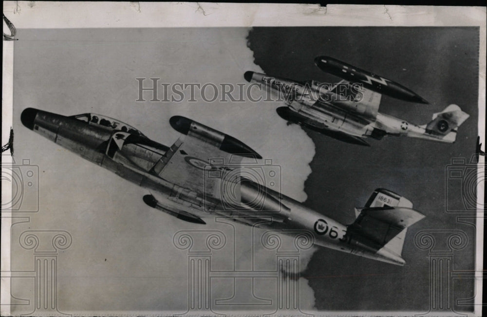 1957 Press Photo U.S Air force & Royal Canadian Air - RRW56665 - Historic Images