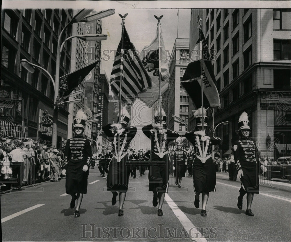 1962 Press Photo The Lockport III Bank Music Man Parade - RRW56725 - Historic Images