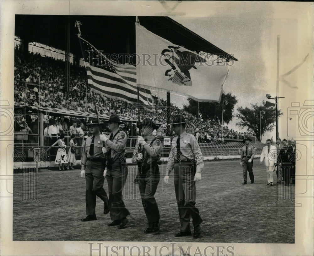 1956 Press Photo Illinois Veteran's Day Ceremony - RRW56749 - Historic Images