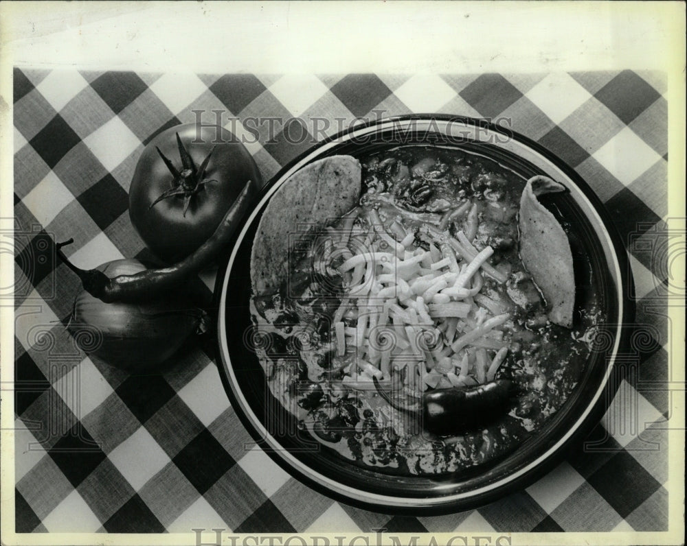 1986 Press Photo A Bowl Of Chili - RRW56845 - Historic Images