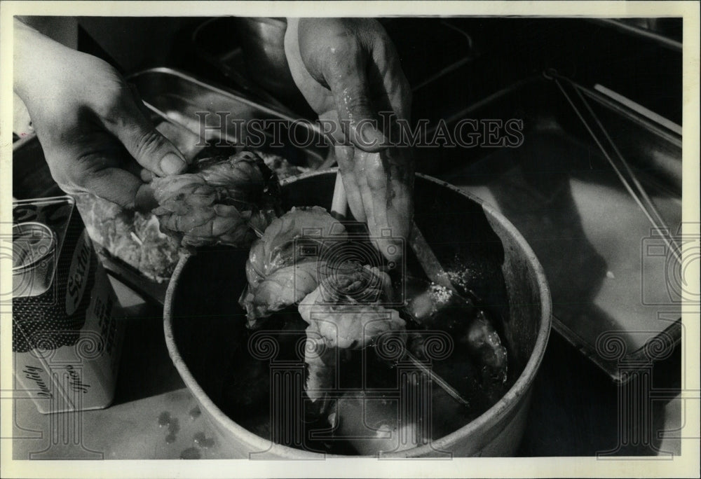 1981 Press Photo Korean Food Chang Soo Bong Chicken - RRW56859 - Historic Images