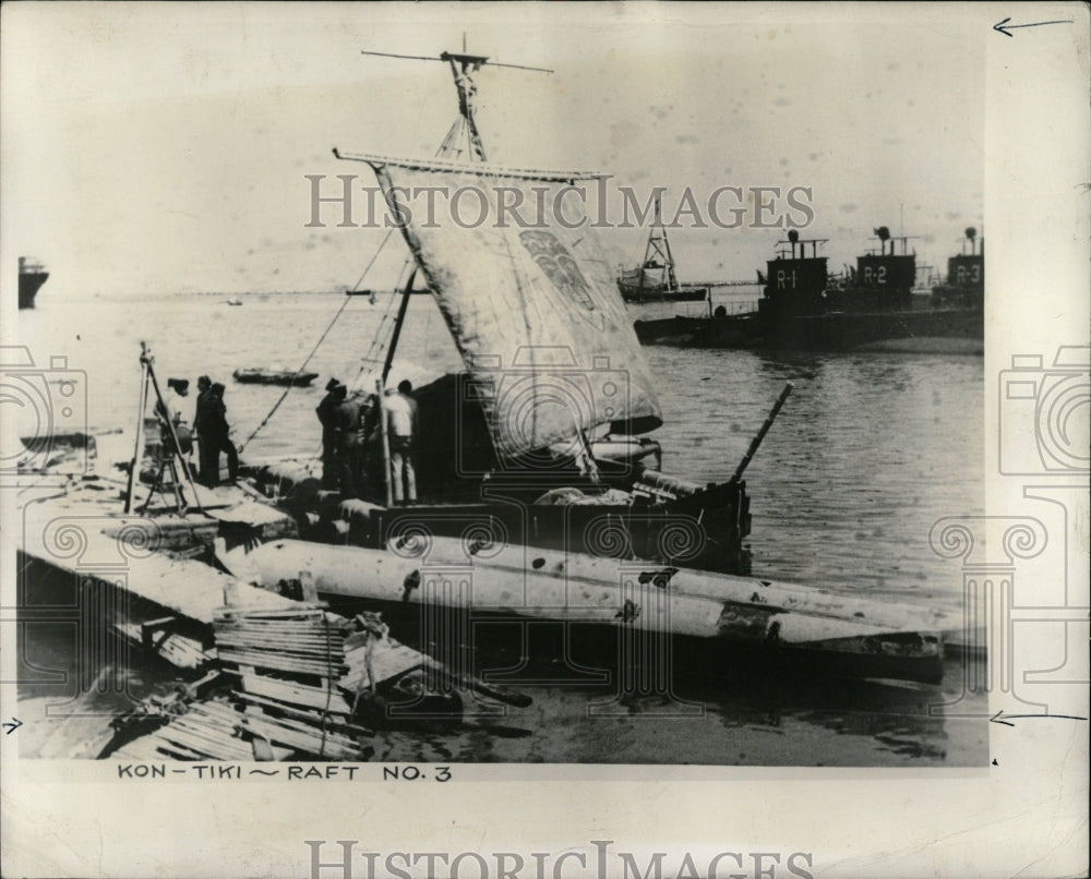 1947 Press Photo Ron Tiki Raft Expedition - RRW56865 - Historic Images